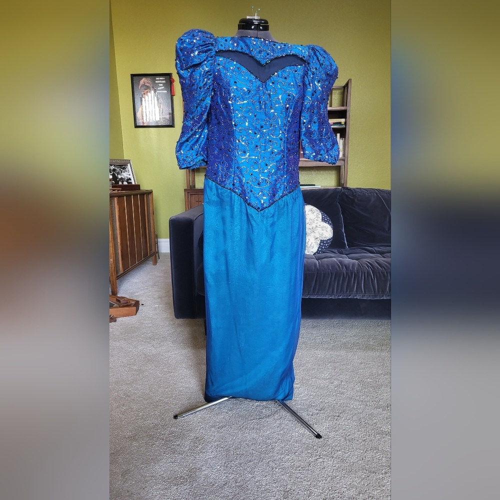 1980s Couture Evening Gown